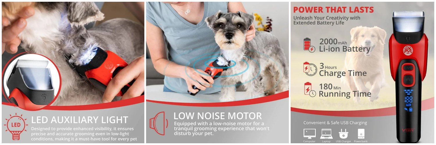 Bevielė gyvūnų kirpimo mašinėlė